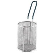 PASTA BASKET ROUND 13.5X23.5XH30CM SST WITH PVC COATED HANDLE