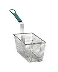 FRYER BASKET 34X16.5X15CM GREEN COOL-TO-TOUCH VINYL HANDLE