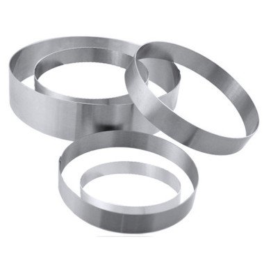 RING CAKE ROUND Ø22CM H3.5CM STAINLESS STEEL 