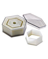 CUTTER HEXAGONAL PLAIN BOX OF 9 POLYGLASS