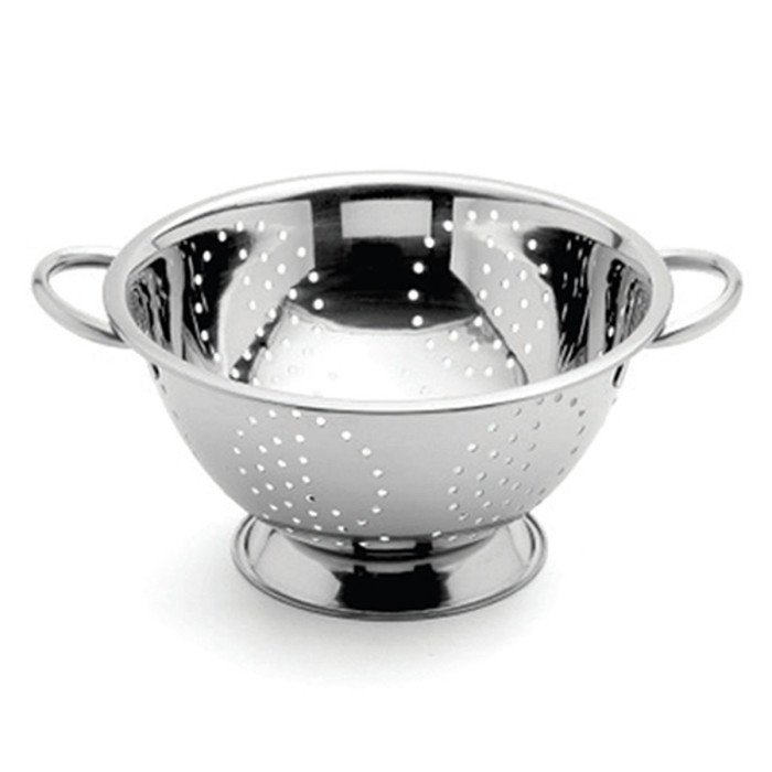 COLANDER HEMISPHERICAL WITH BASE Ø24CM STAINLESS STEEL