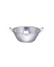 BOWL D40XH19CM 13L ROUNDED BOTTOM 2 HANDLES SST