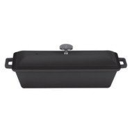 TERRINE WITH LID L26.5X8.5XH6CM BLACK CAST IRON