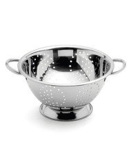 COLANDER HEMISPHERICAL WITH BASE Ø35CM STAINLESS STEEL