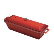 TERRINE WITH LID L26.5X8.5XH6CM RED CAST IRON