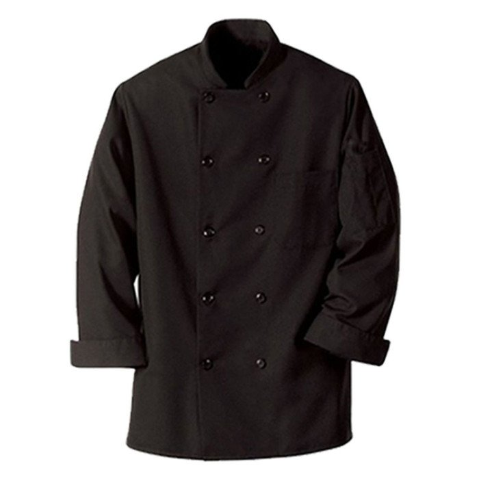 FULL SLEEVE CHEF JACKET BLACK SIZE L CLASSIC PRO.COOKER