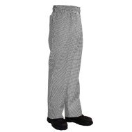 CHEF TROUSERS BLACK WHITE CHECKS SIZE 28 65/35 POLYCOTTON CLASSIC PRO.COOKER