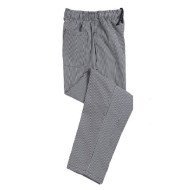 CHEF TROUSER BLACK WHITE CHECKS SIZE 34 65/35 POLYCOTTON PRIME PRO.COOKER