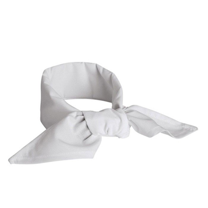 CLASSIC WHITE PRO.COOKER NECK KERCHIEF 70X70CM TRIANGLE SHAPE