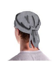 BANDANA ROUND BLACK WHITE CHECKS CLASSIC PRO.COOKER