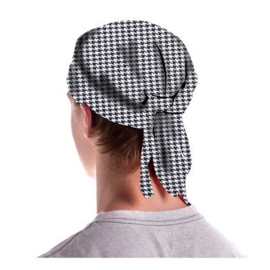 BANDANA ROUND BLACK WHITE CHECKS CLASSIC PRO.COOKER