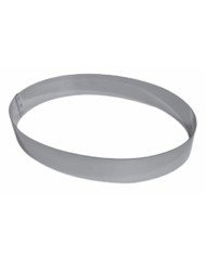 CAKE RING OVAL L27 X W20 X H3.5CM STAINLESS STEEL