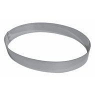 CAKE RING OVAL L27 X W20 X H3.5CM STAINLESS STEEL