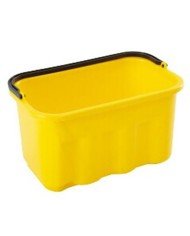 BUCKET WITH HANDL YELLOW L36 X W22 X H20CM 9.5L PLASTIC