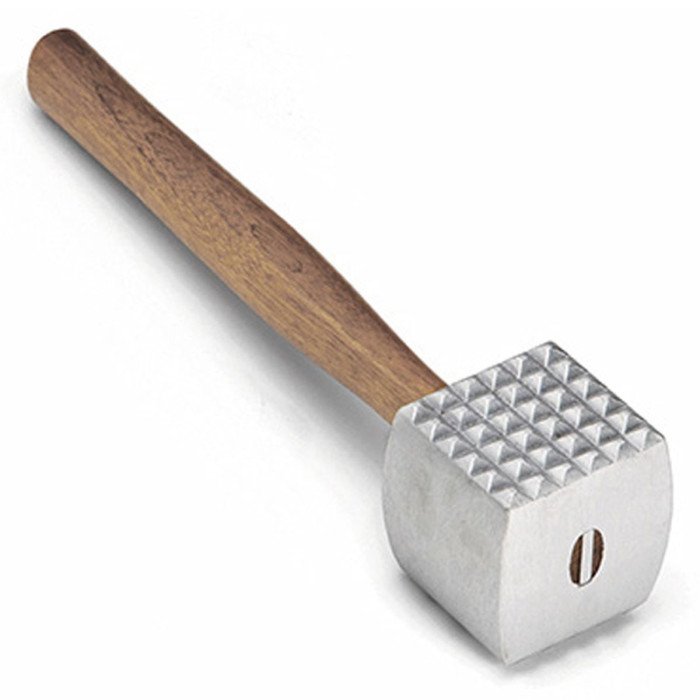 MEAT HAMMER L33CM WOOD HANDLE ALU HEAD 6.7X7X7.6CM  