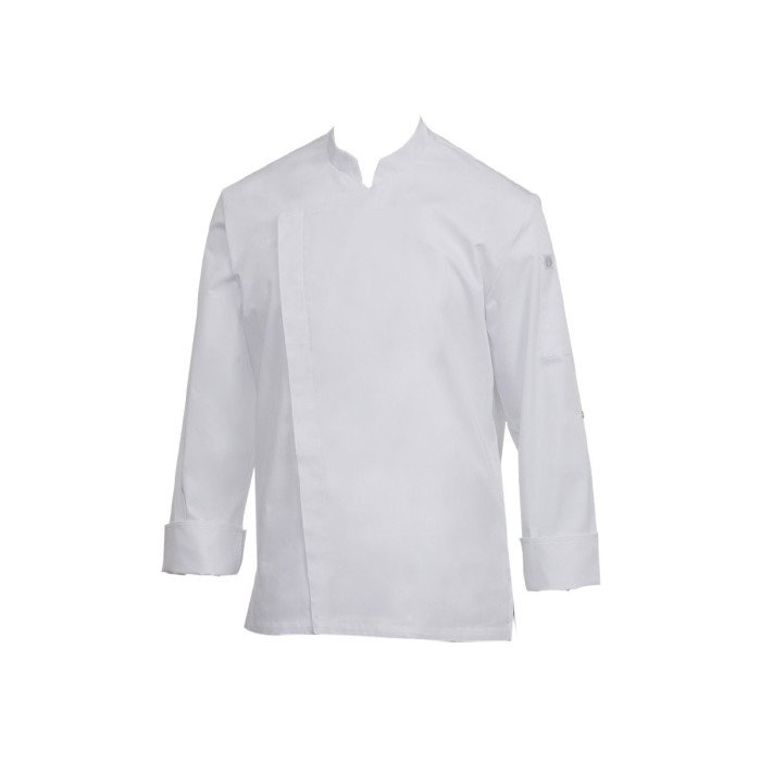 FULL SLEEVE DRI-FIT CHEF JACKET WHITE SIZE S 65/35 POLYCOTTON PREMIUM PRO.COOKER