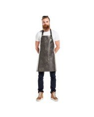 REGULAR BIB APRON MOONSHINE BLACK L80 X W65CM 70% LEATHER 30% POLYESTER CHAUD DEVANT