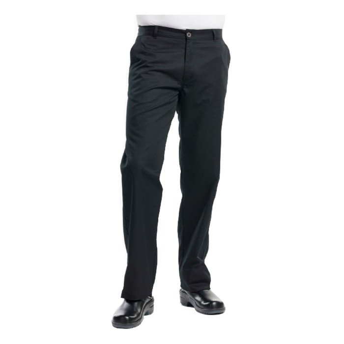 CHEF TROUSERS BLACK SIZE 48 67% POLYESTER 33% COTTON NERO CHAUD DEVANT