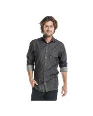 MAN STRETCH SHIRT ANTRA SIZE M 97.8% COTTON 2.2% ELASTANE DENIM CHAUD DEVANT