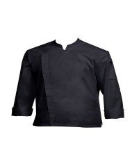 FULL SLEEVE DRI-FIT CHEF JACKET BLACK SIZE M 65/35 POLYCOTTON PREMIUM PRO.COOKER