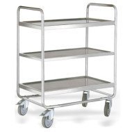 HEAVY DUTY SERVING TROLLEY 3-TIERS 80X50CM FULL SST FLAT PACKED L81 X W54 X H104CM 