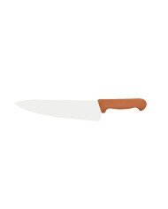 CHEF''S BROWN KNIFE WIDE BLADE NYLON HANDLE L30CM STAINLESS STEEL ICEL