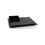 LOGAN BLACK SERVICE TRAY 33.5X13.2XH1.1CM MELAMINE