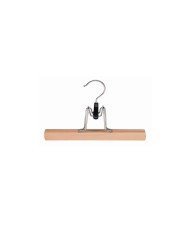 PANT CLAMP HANGER L26CM ROTABLE HOOK+WHITE FELT LOTUS WOOD NATURAL VARNISH