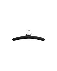 SATIN HANGER L38CM OPEN HOOK+BOW BLACK