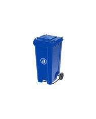  MOBILE BIN BLUE INDUSTRIAL 120L WITH HEAVY DUTY STEEL PEDAL