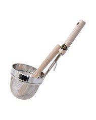 MISO STRAINER SST D8.89XL25.4CM WITH WOODEN PESTLE  