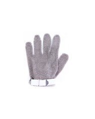 5-FINGERS WRIST RING MESH WITH GLOVE WHITE PLASTIC STRAP STAINLESS STEEL