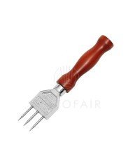 DELUXE ICE CHIPPER 3-PRONGS SST WITH WOODEN HANDLE L18.2 X W3.6CM