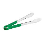 GREEN SCALLOPED GRIP TONG WITH VINYL-COATED HANDLE L31.5CM SST 