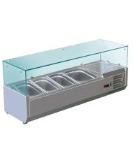 INGREDIENT FRIDGE L120CM GLASS CANOPY 230V-1PH/50HZ PRO.INOX