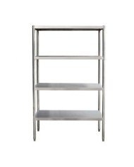 SHELF 4-TIER L100 X D40 X H180CM STAINLESS STEEL PRO.INOX