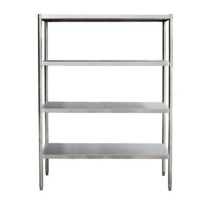 SHELF 4-TIER L120 X D40 X H180CM STAINLESS STEEL PRO.INOX