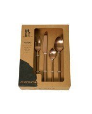 CUTLERY SET BOX OF 16 COPPER STAINLESS STEEL NARDO ETERNUM