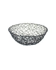 Basket round black Ø 15 cm 5 cm Boucle Tablecraft