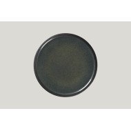 Flat coupe plate round black porcelain Ø 28 cm Rakstone Ease Rak