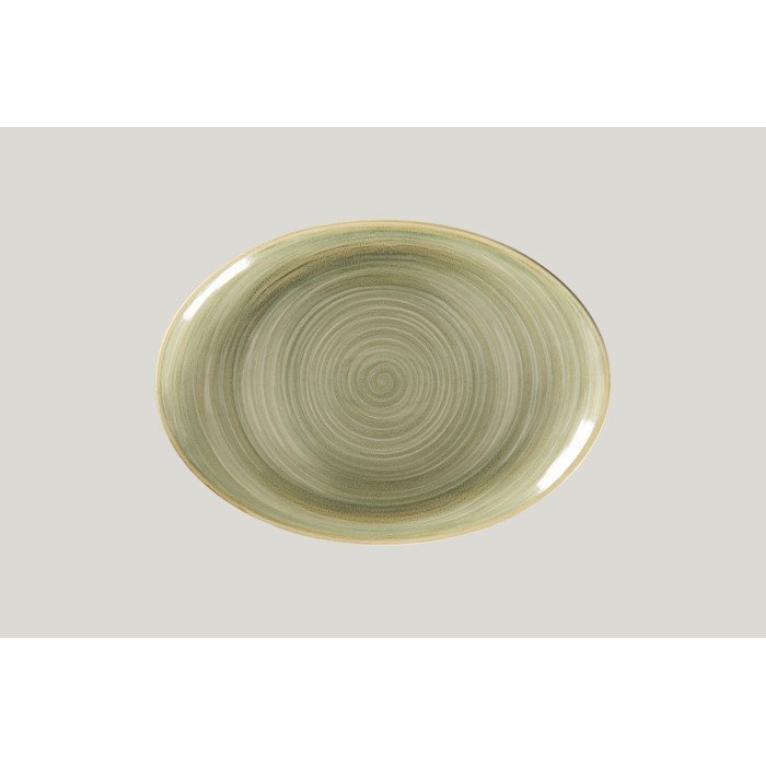 Dish oval green porcelain 32 mm Rakstone Spot Rak
