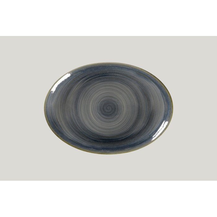 Dish oval grey porcelain 32 cm Rakstone Spot Rak