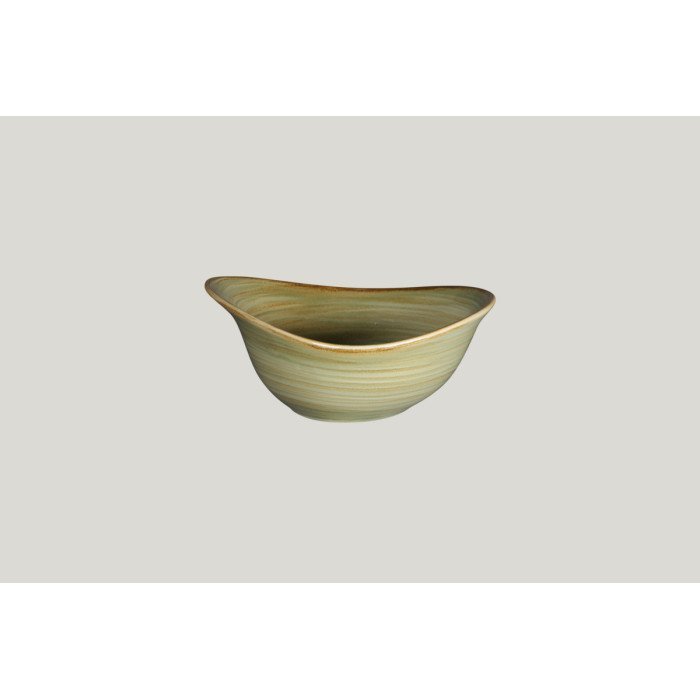 Bowl triangular green porcelain 17.5 cm Rakstone Spot Rak