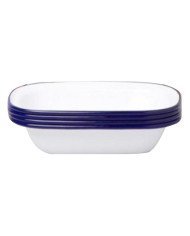 PIE DISH (4 PIECES) ROUND WHITE L20CM STEEL ENAMEL ENAMELWARE FALCON