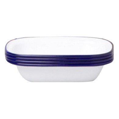 PIE DISH (4 PIECES) ROUND WHITE L20CM STEEL ENAMEL ENAMELWARE FALCON