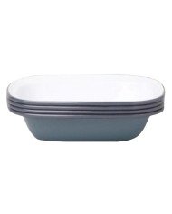 PIE DISH (4 PIECES) ROUND PIGEON GREY L20CM STEEL ENAMEL ENAMELWARE FALCON