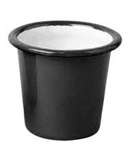 MINI TUMBLER ROUND COAL BLACK 12.4CL STEEL ENAMEL ENAMELWARE FALCON