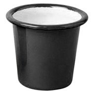 MINI TUMBLER ROUND COAL BLACK 12.4CL STEEL ENAMEL ENAMELWARE FALCON