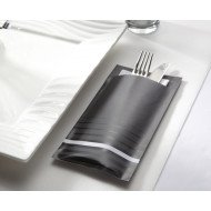 CUTLERY POUCH ISI WHITE WITH MATCHING NAPKIN PACK OF 50