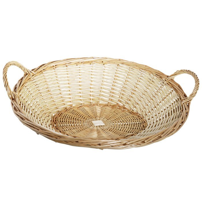 Basket oval beige 50x46x16 cm Pro.mundi